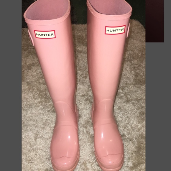 Light Pink Hunter Boots-Size 8 - Picture 1 of 7